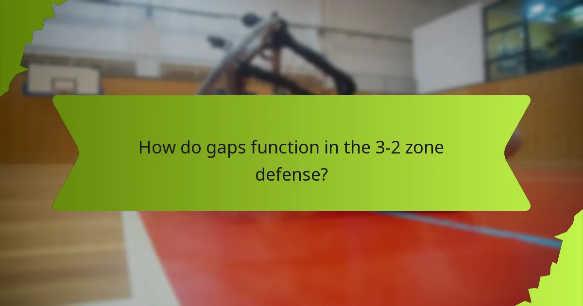How do gaps function in the 3-2 zone defense?