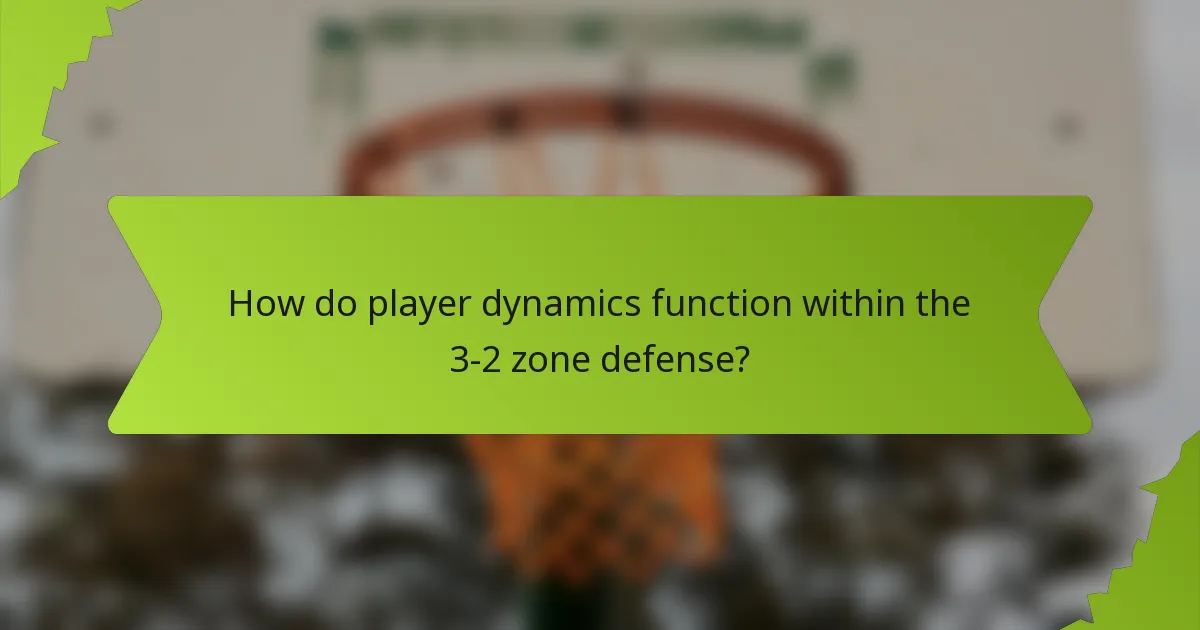 How do player dynamics function within the 3-2 zone defense?