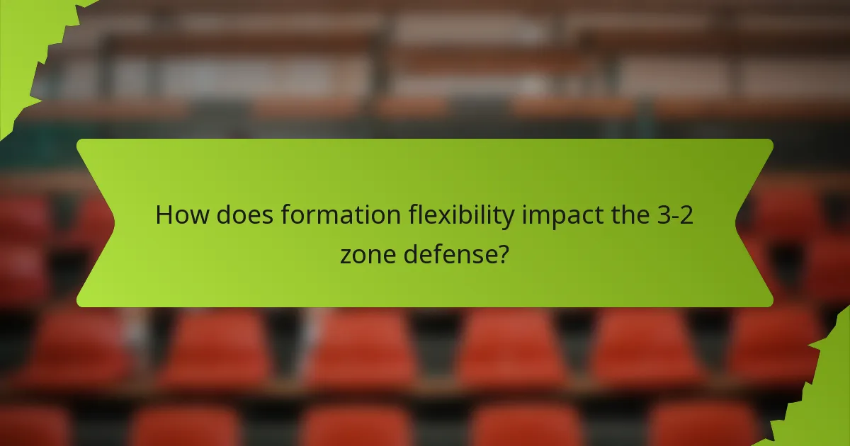 How does formation flexibility impact the 3-2 zone defense?