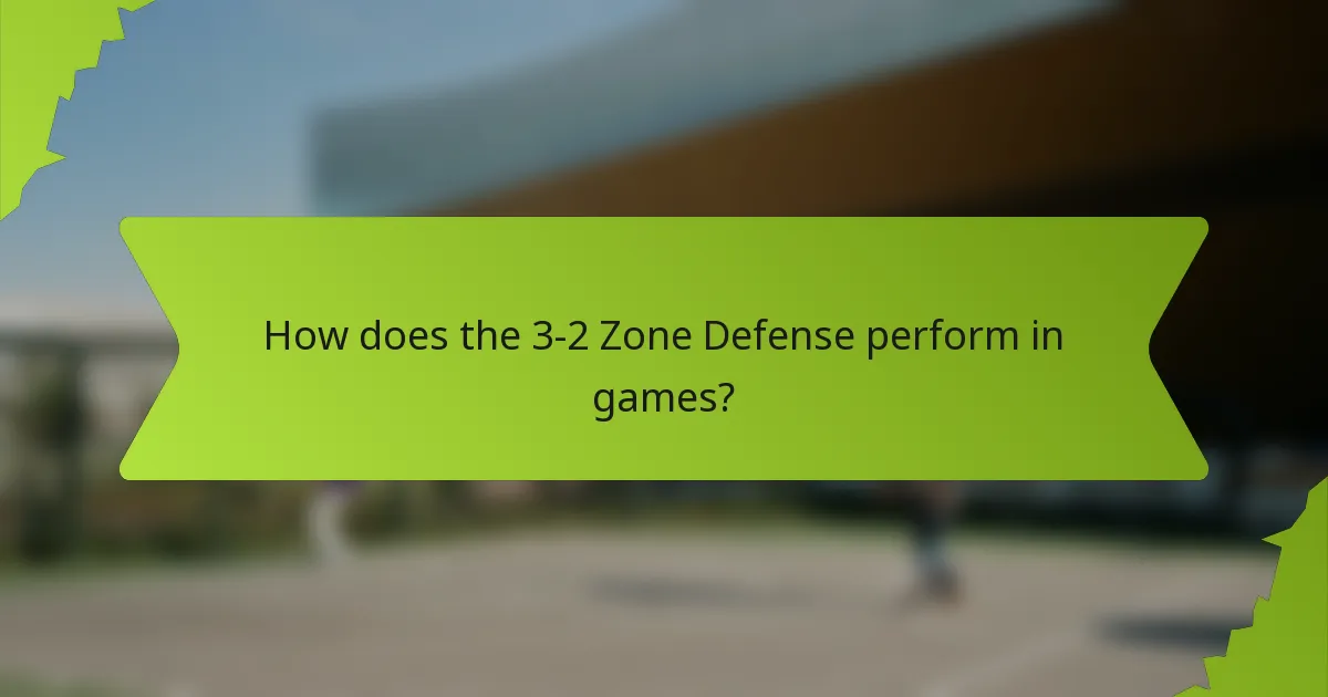 How does the 3-2 Zone Defense perform in games?