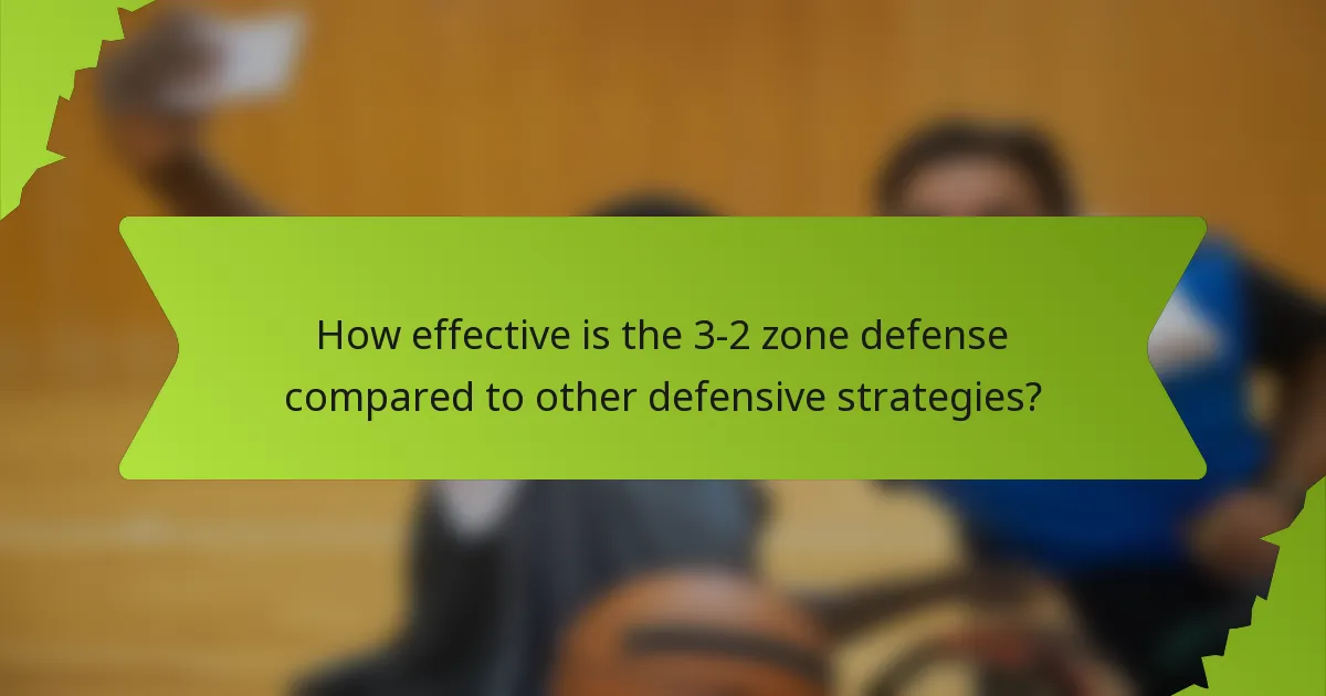How effective is the 3-2 zone defense compared to other defensive strategies?