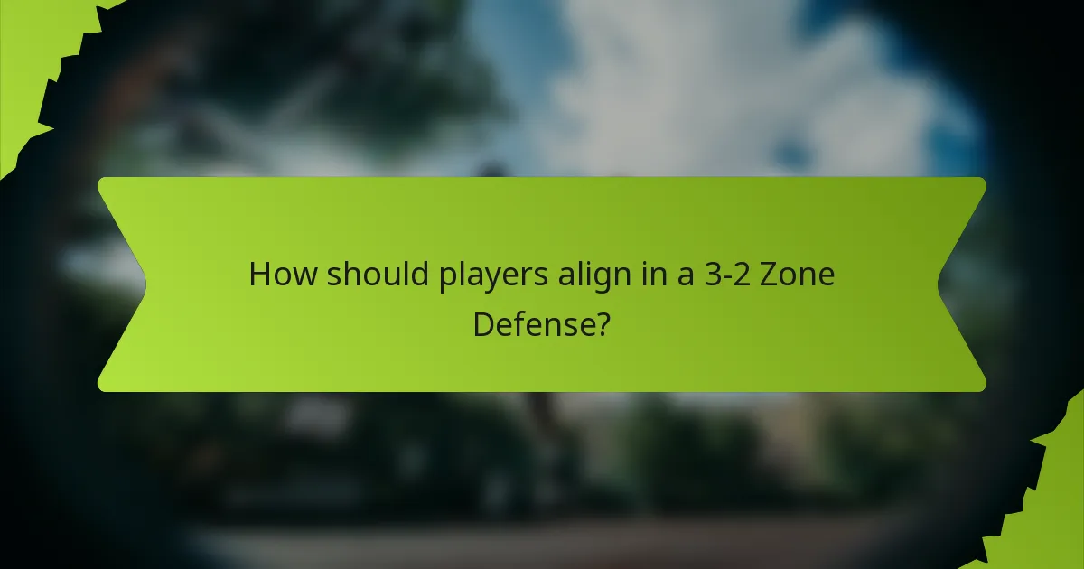How should players align in a 3-2 Zone Defense?