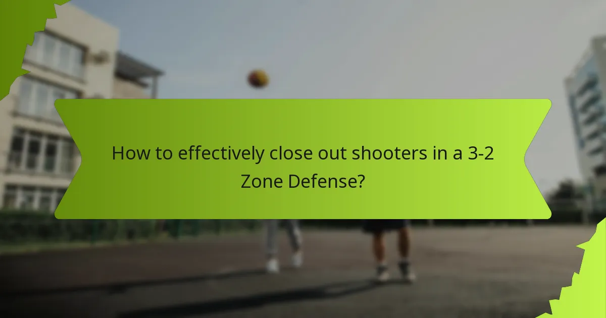 How to effectively close out shooters in a 3-2 Zone Defense?