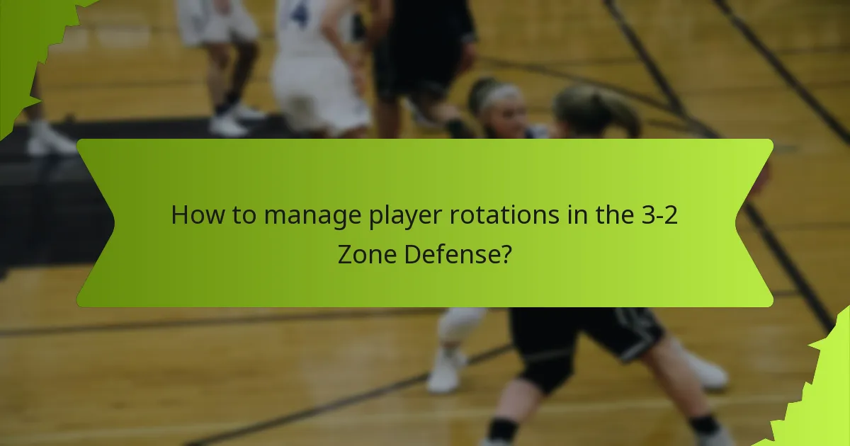 What in-game adjustments can be made in the 3-2 Zone Defense?