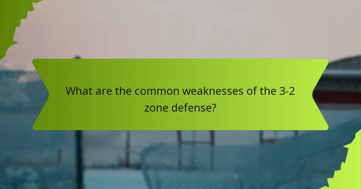 Which adjustments can enhance the 3-2 zone defense?