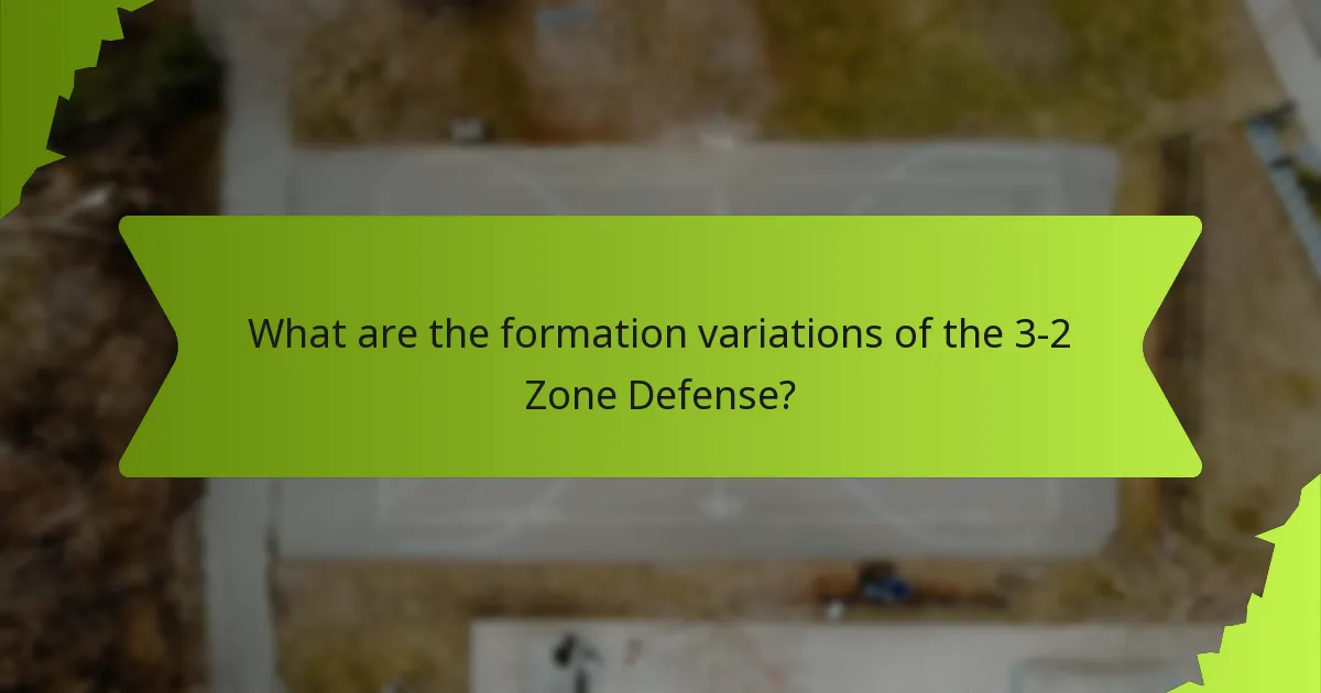 What are the spacing concepts in a 3-2 Zone Defense?