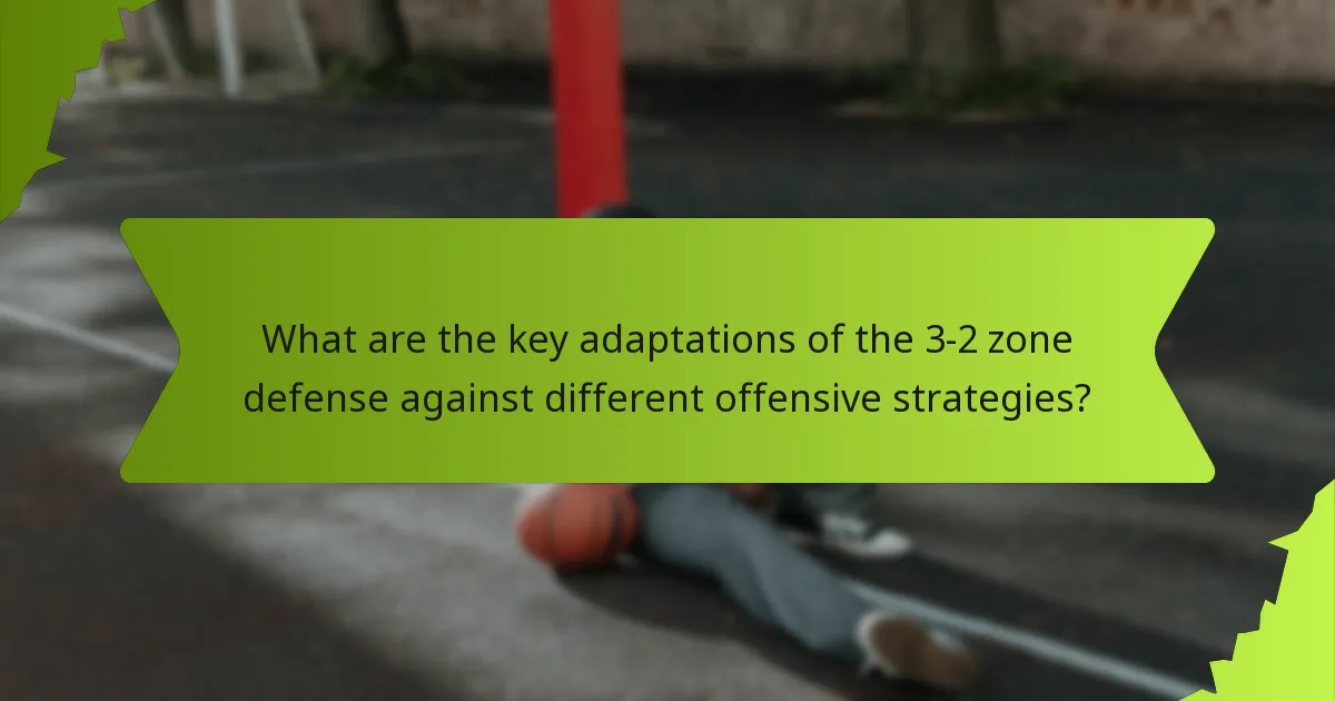 What situational factors influence the application of the 3-2 zone defense?