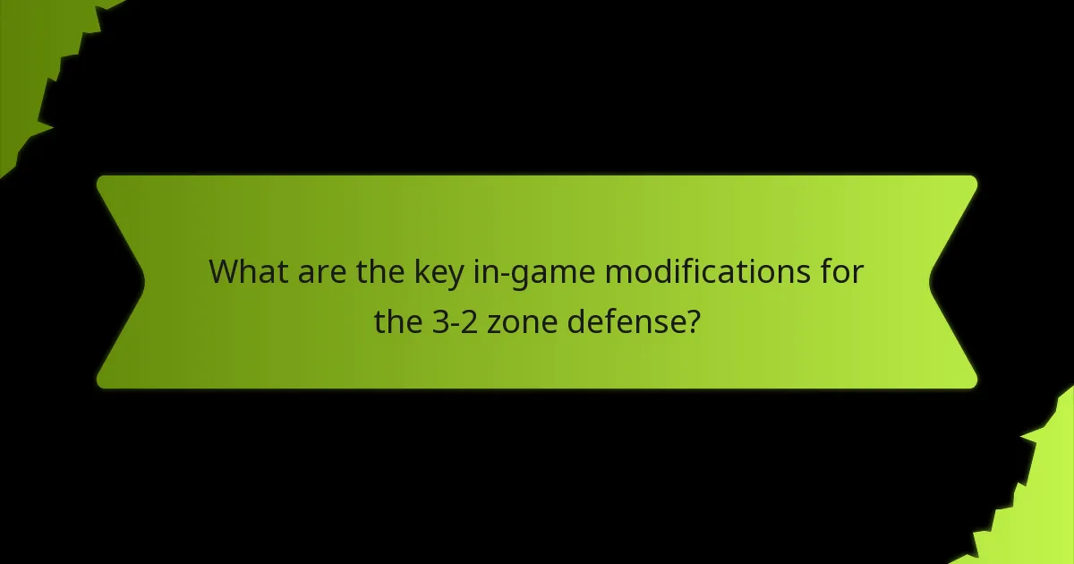 What are the advantages and disadvantages of the 3-2 zone defense adjustments?