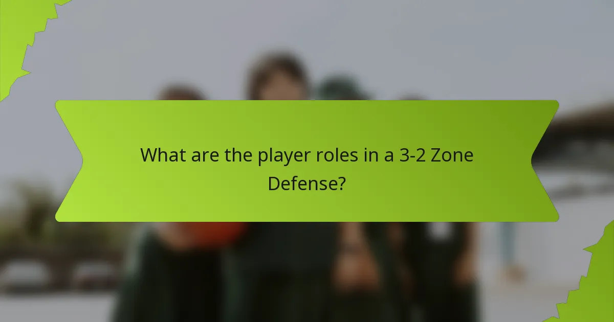 What are the player roles in a 3-2 Zone Defense?