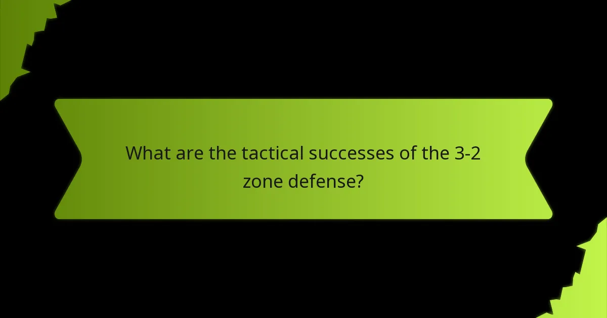 How does the 3-2 zone defense compare to other defensive strategies?