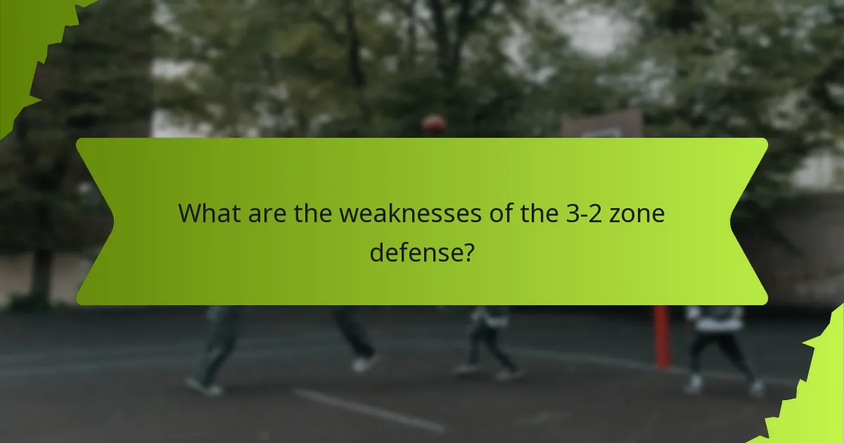 What are the strengths of the 3-2 zone defense?