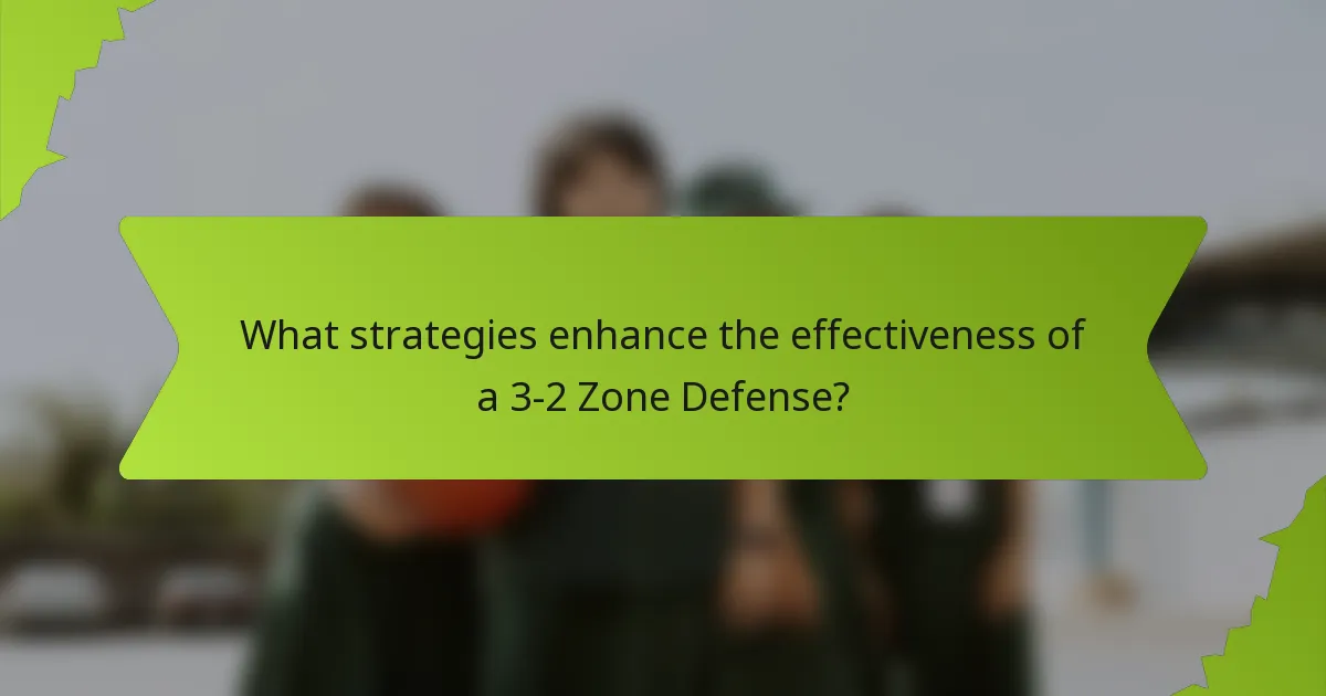 What strategies enhance the effectiveness of a 3-2 Zone Defense?