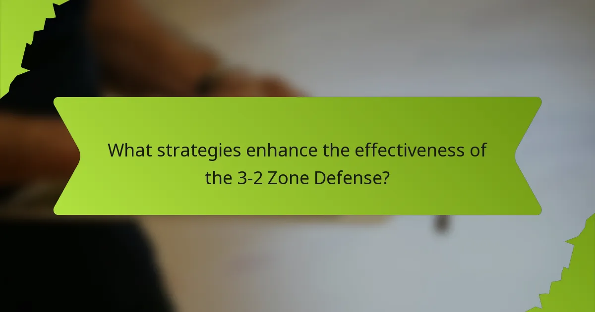 What strategies enhance the effectiveness of the 3-2 Zone Defense?